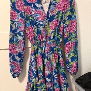 Lilly Pulitzer Axton Floral Long Sleeve Dress Dahialicious 00